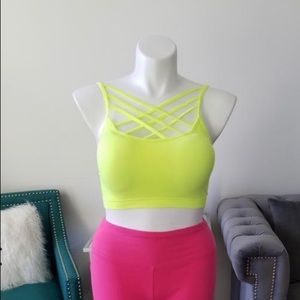 Neon yellow bralette